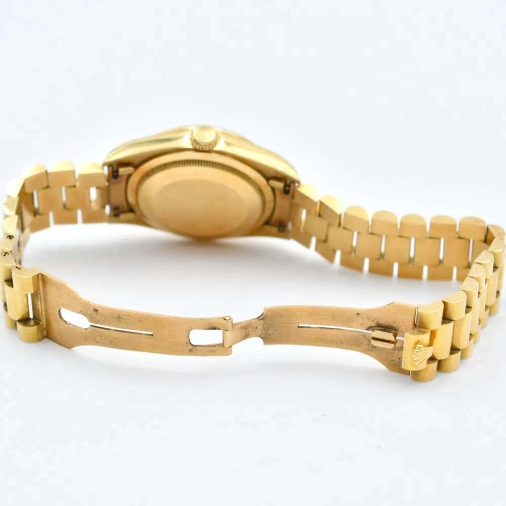 Rolex Champagne 18k Yellow Gold Day-Date 18038 Automatic Men's Wristwatch Beige Good - Model View