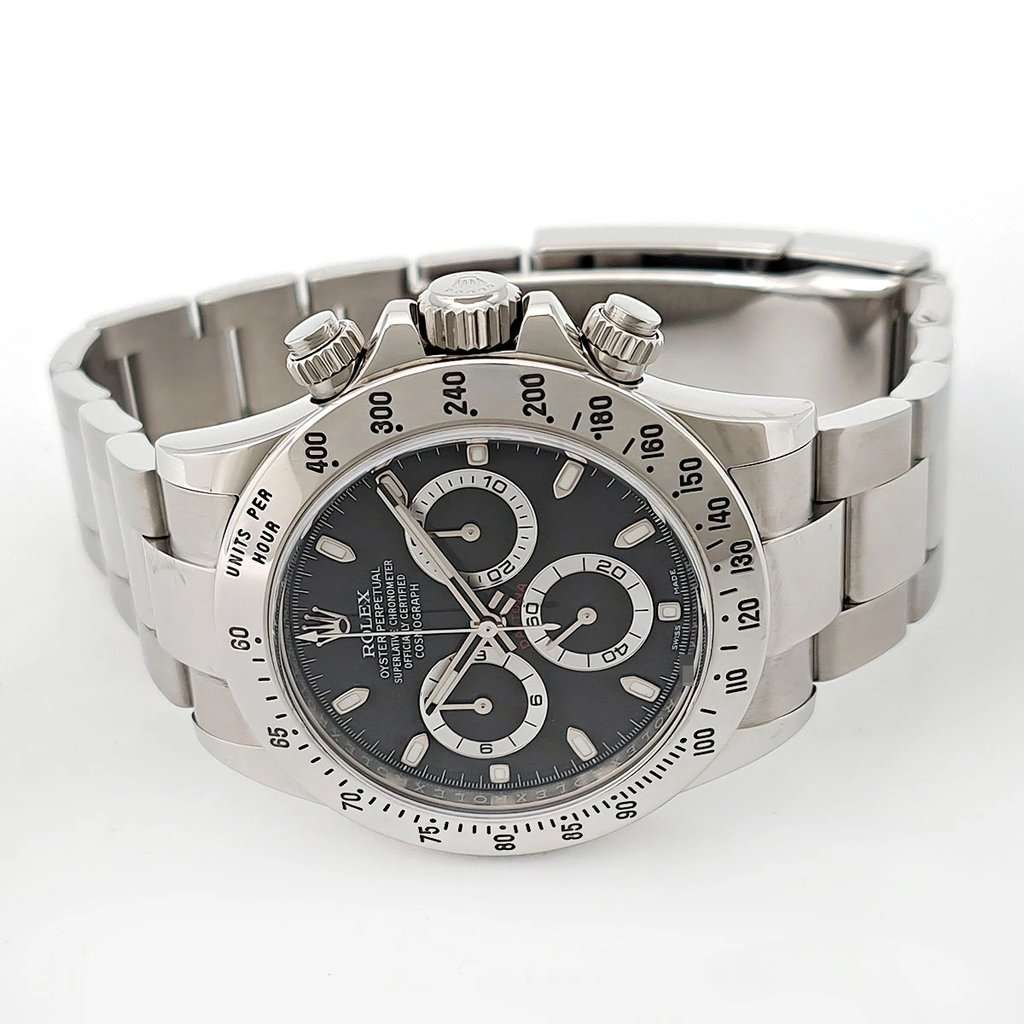 Rolex Cosmograph Daytona Mirror Buckle 116520 Black Very good - Back View