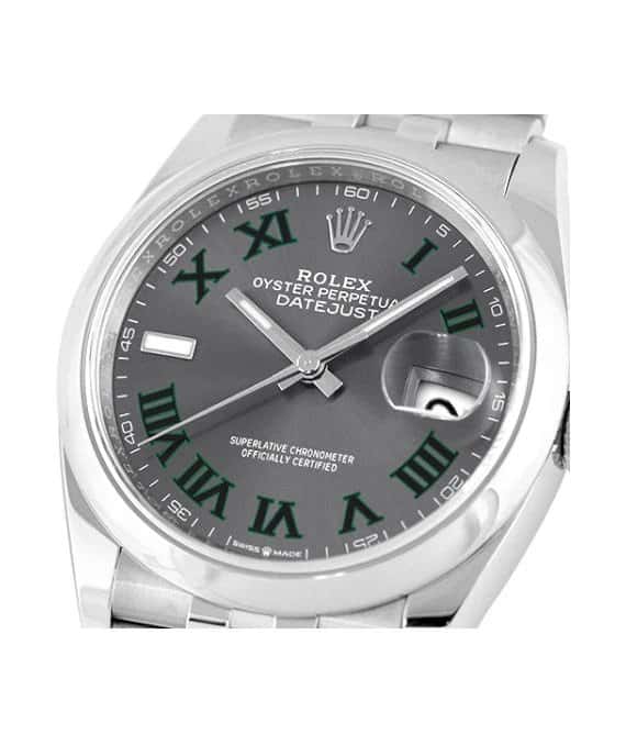 Rolex Datejust 126200 36mm Slate Green Roman Dial Automatic Stainless SteelJubilee Bracelet Men's Watch Green Stainless steel Never worn - Front View