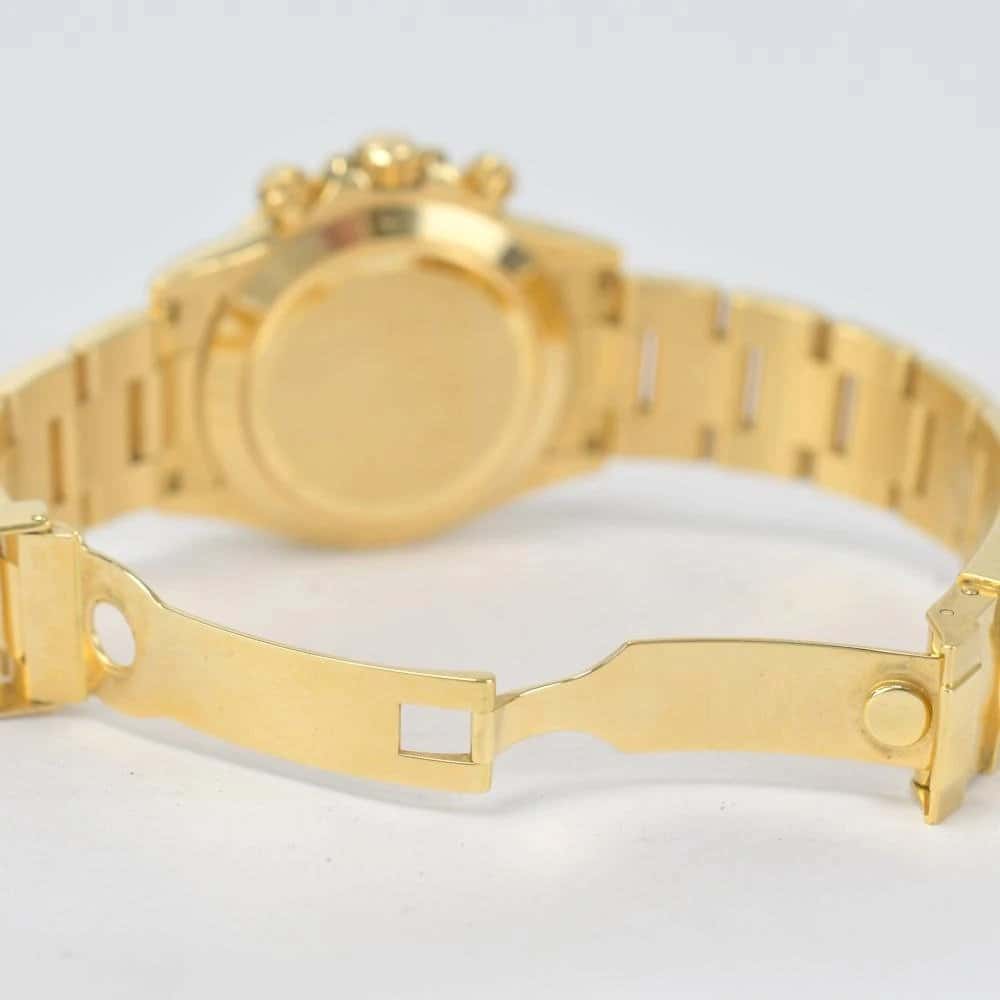 Rolex Daytona 116528G 18k Yellow Gold Black Diamond Dial Automatic Men's Watch Yellow Good - Box View