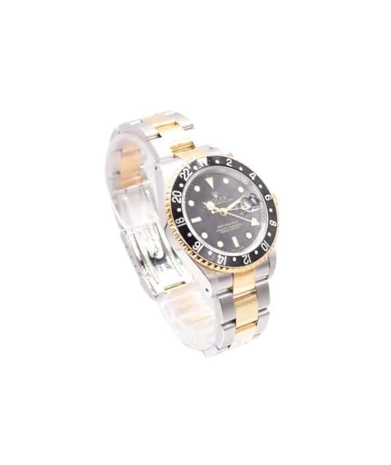 Rolex GMT-Master II 16713 40mm Black Dial Yellow Gold and Stainless Steel Men's Watch Yellow Very good - Back View
