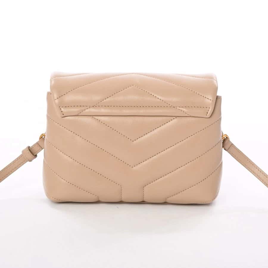 Saint Laurent Beige Calfskin Leather Loulou Toy Crossbody Bag Beige Leather Very good - Inside View
