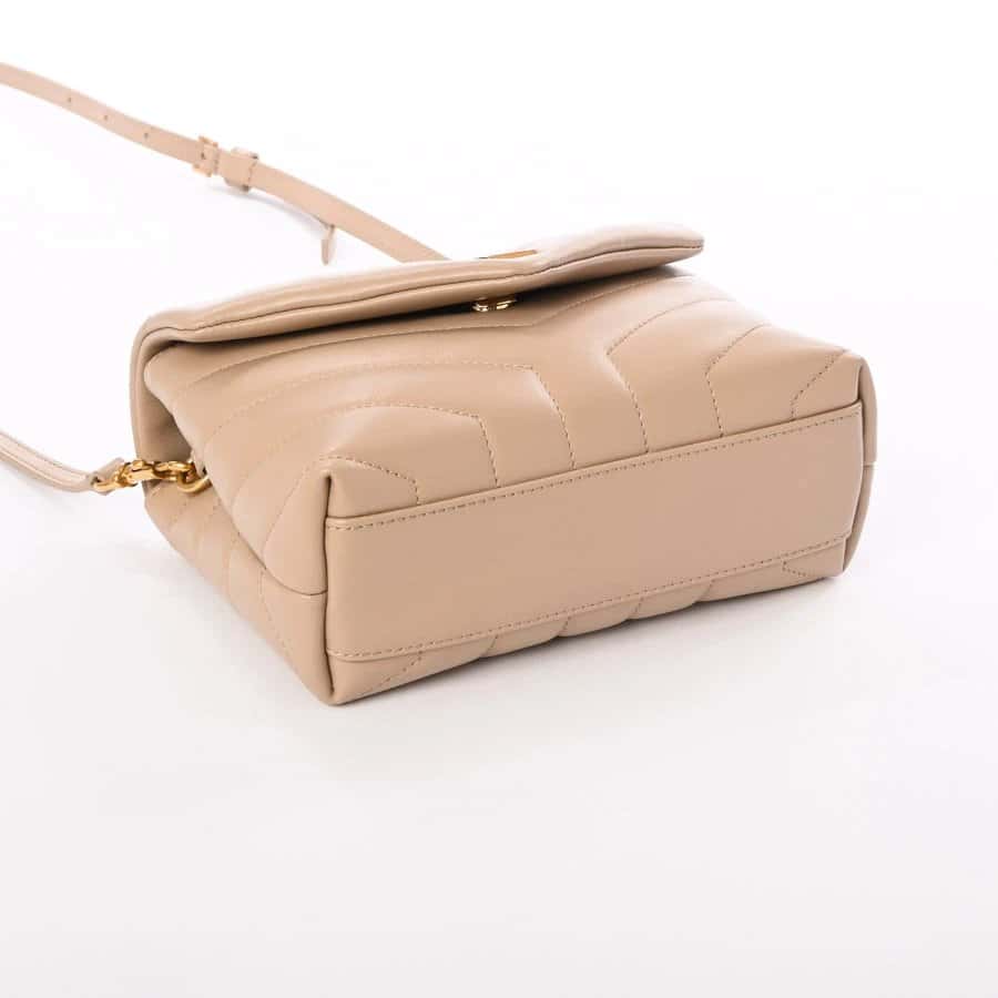 Saint Laurent Beige Calfskin Leather Loulou Toy Crossbody Bag Beige Leather Very good - Box View
