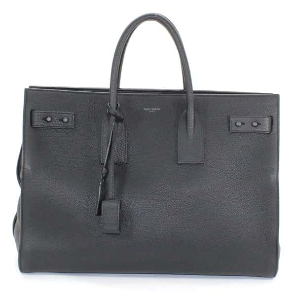 Saint Laurent Black Leather Large Classic Sac De Jour Tote Bag Black Leather Very good - Front View