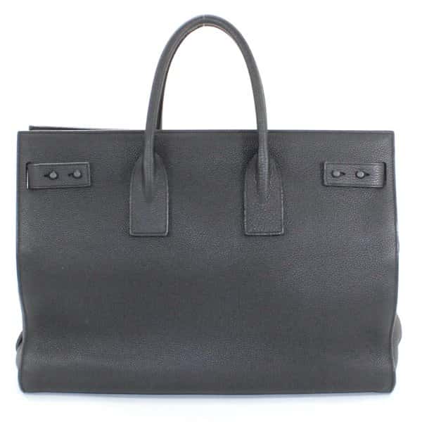 Saint Laurent Black Leather Large Classic Sac De Jour Tote Bag Black Leather Very good - Back View