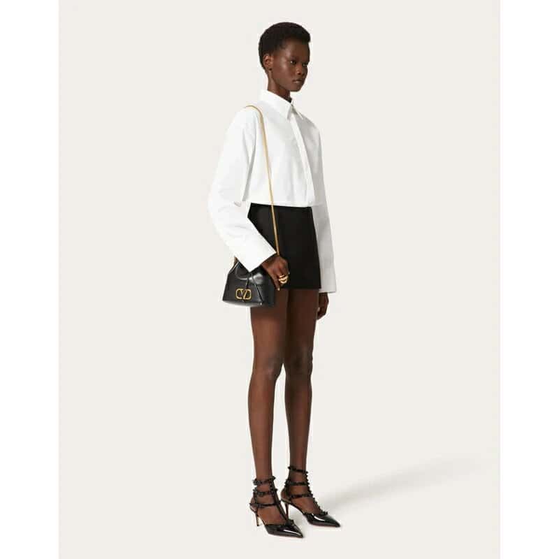 Valentino Garavani V Logo Signature Mini Chain Bucket Bag MultiColor Leather Very good - Back View