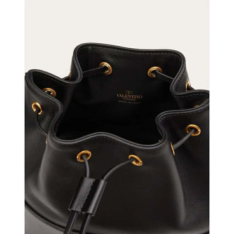 Valentino Garavani V Logo Signature Mini Chain Bucket Bag MultiColor Leather Very good - Model View