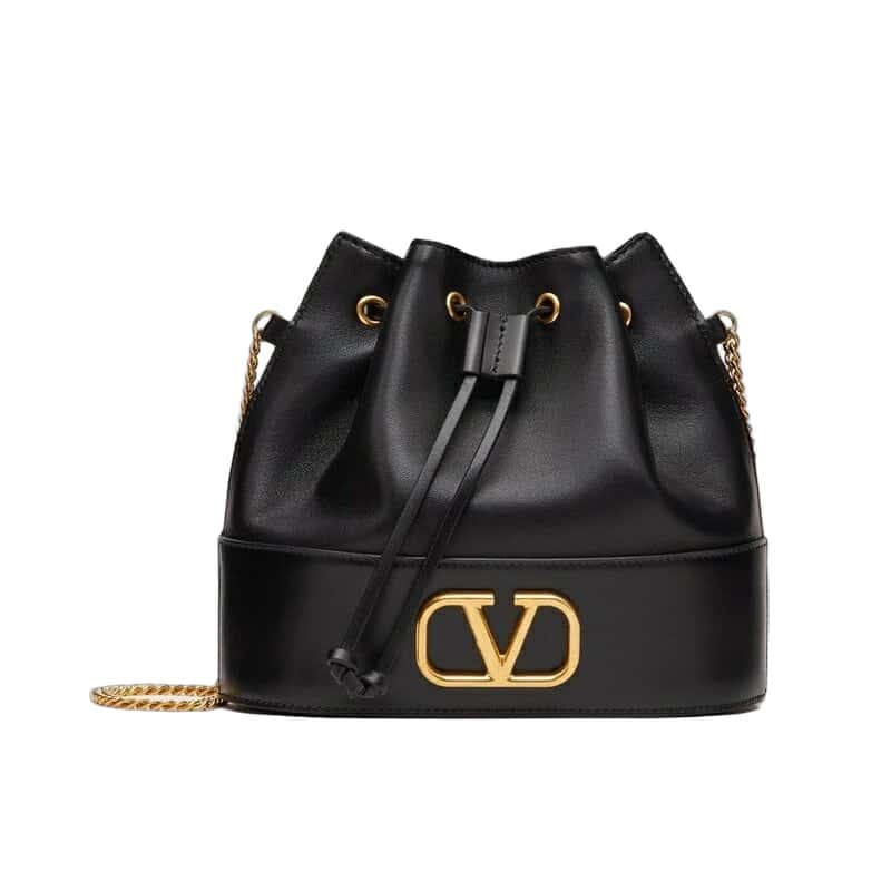 Valentino Garavani V Logo Signature Mini Chain Bucket Bag MultiColor Leather Very good - Front View