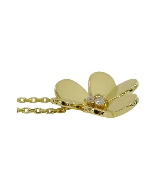Van Cleef & Arpels Frivol Large 18k Yellow Gold and Diamond Necklace Yellow Gold Very good - Back View