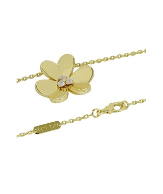 Van Cleef & Arpels Frivol Large 18k Yellow Gold and Diamond Necklace Yellow Gold Very good - Box View