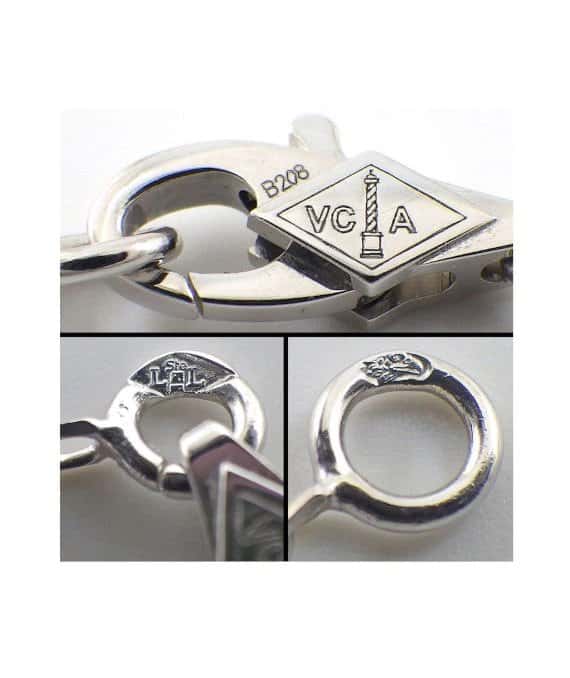 Van Cleef & Arpels Sweet Alhambra 6 Motifs Diamond Bracelet In 18k White Gold White Gold Very good - Model View