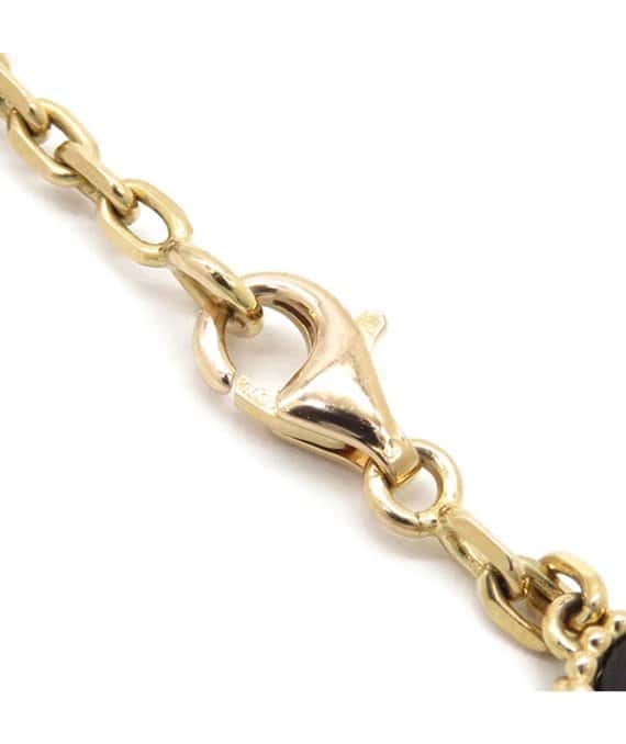Van Cleef & Arpels Vintage Alhambra Letterwood Pendant 10 Motif Necklace in 18k Rose Gold Gold Gold Very good - Back View