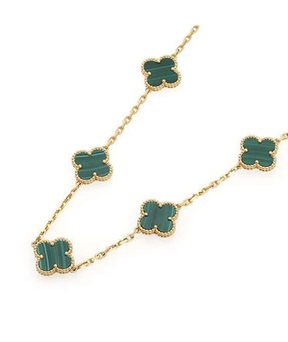 Van Cleef & Arpels Vintage Alhambra Long 20 Motifs Necklace in 18k Yellow Gold Yellow Gold Very good - Front View