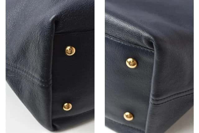 Saint Laurent Navy Blue/Rouge Leather Reversible Neo Double Tote Bag Blue Leather Very good - Model View