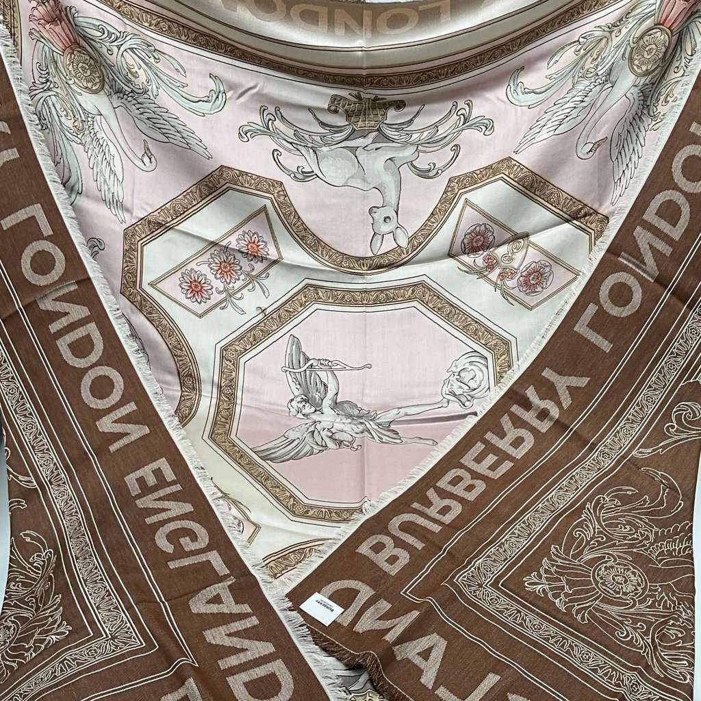 Burberry Reversible Silk Stole Baroque MultiColor Silk Never worn - Inside View