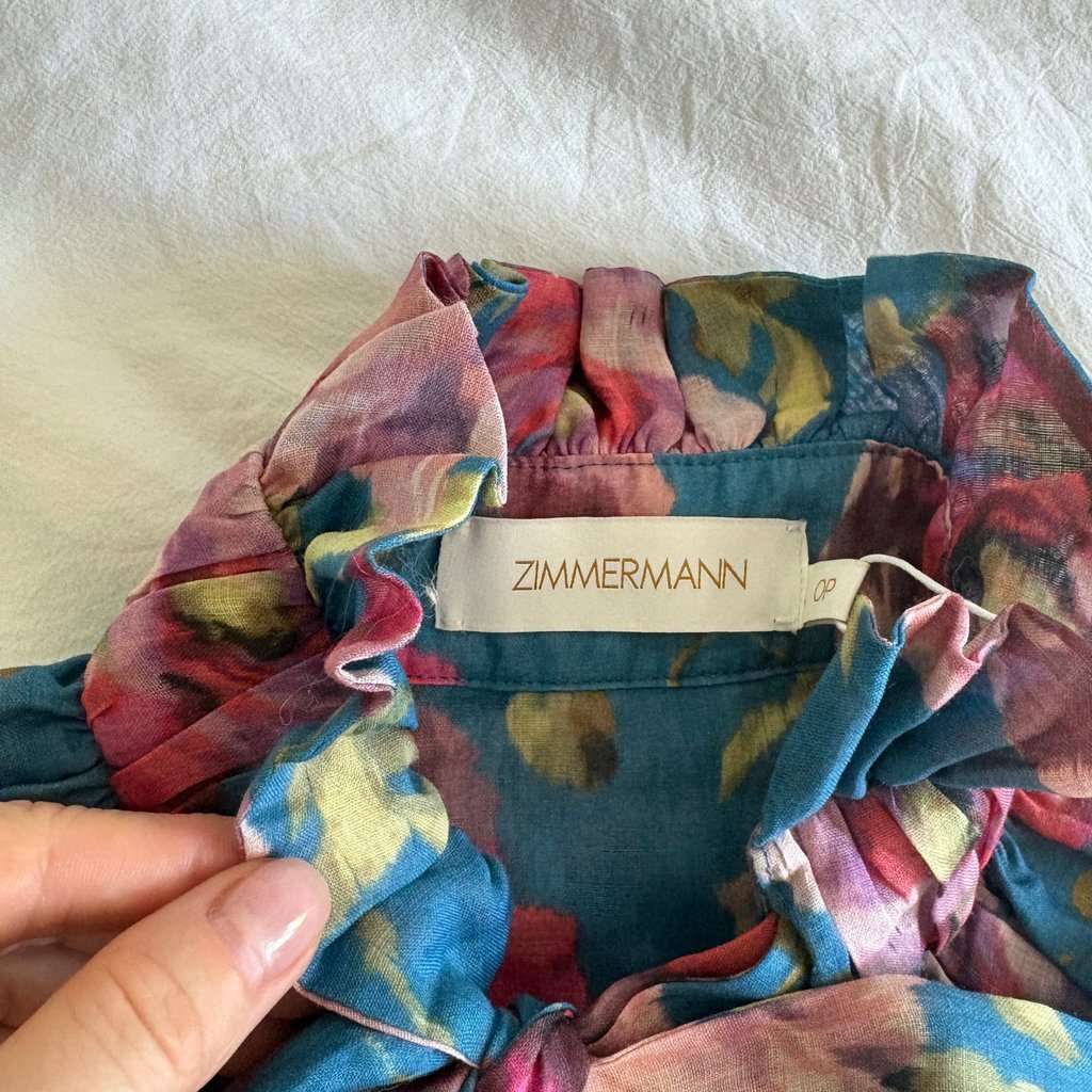 Zimmermann Floral blouse MultiColor Linen Never worn, with tag - Inside View