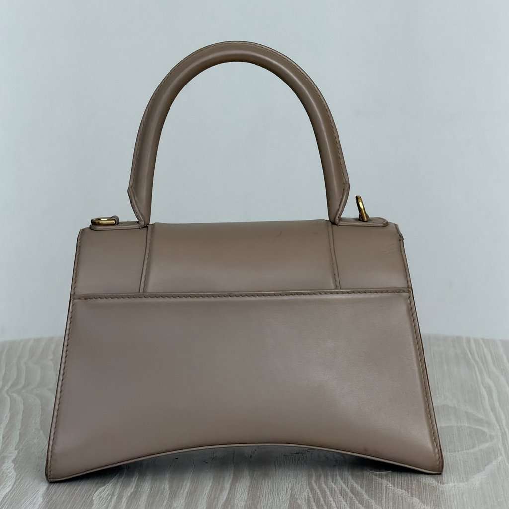 Balenciaga Hourglass Small Beige Leather Very good condition - Back View