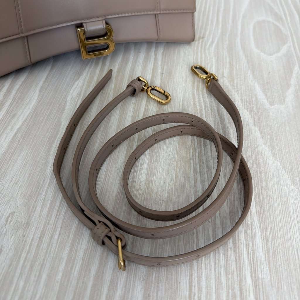 Balenciaga Hourglass Small Beige Leather Very good condition - Box View