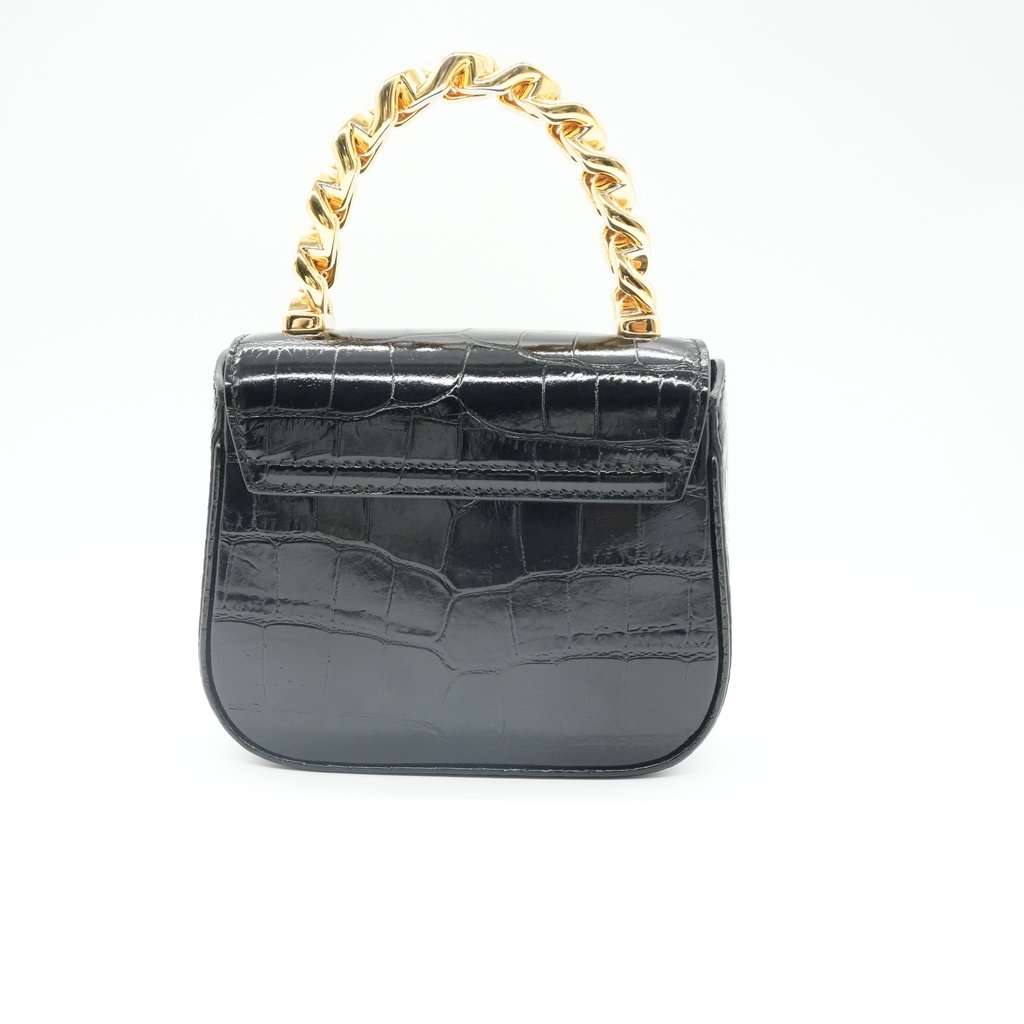 Versace La Medusa Mini Black Black Leather Very good - Back View