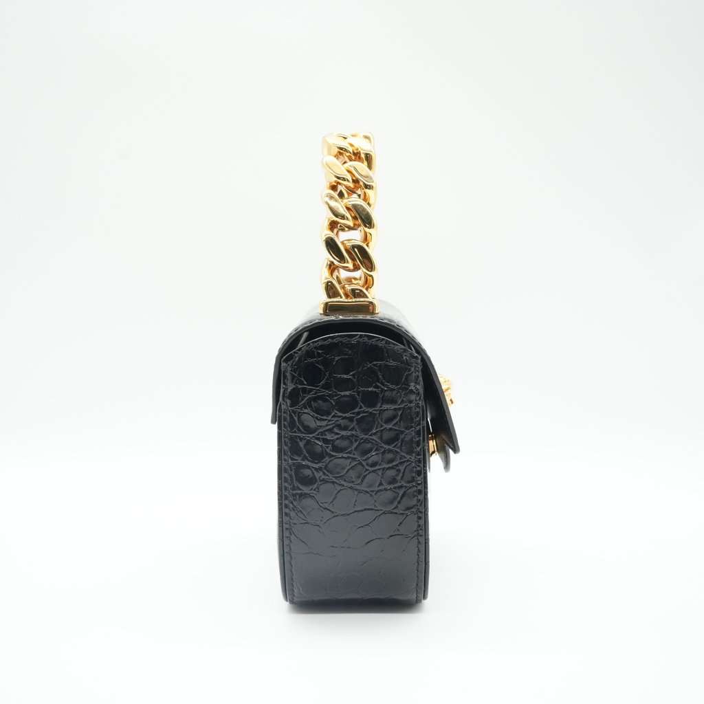Versace La Medusa Mini Black Black Leather Very good - Box View