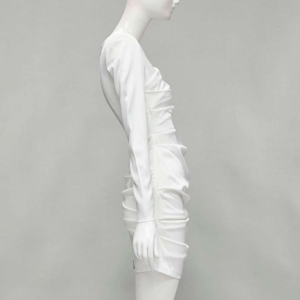 Alex Perry White Satin Cocktail Dress White Never worn - Model View
