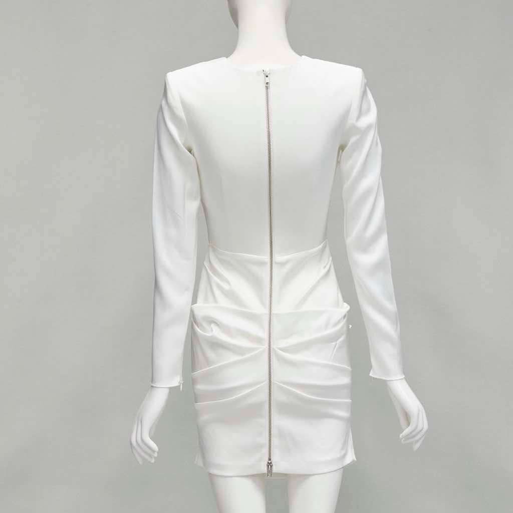 Alex Perry White Satin Cocktail Dress White Never worn - Box View