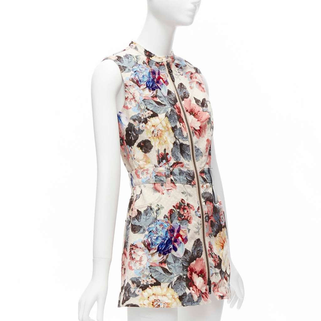 Louis Vuitton Floral Denim Dress Pink Cotton Never worn - Inside View