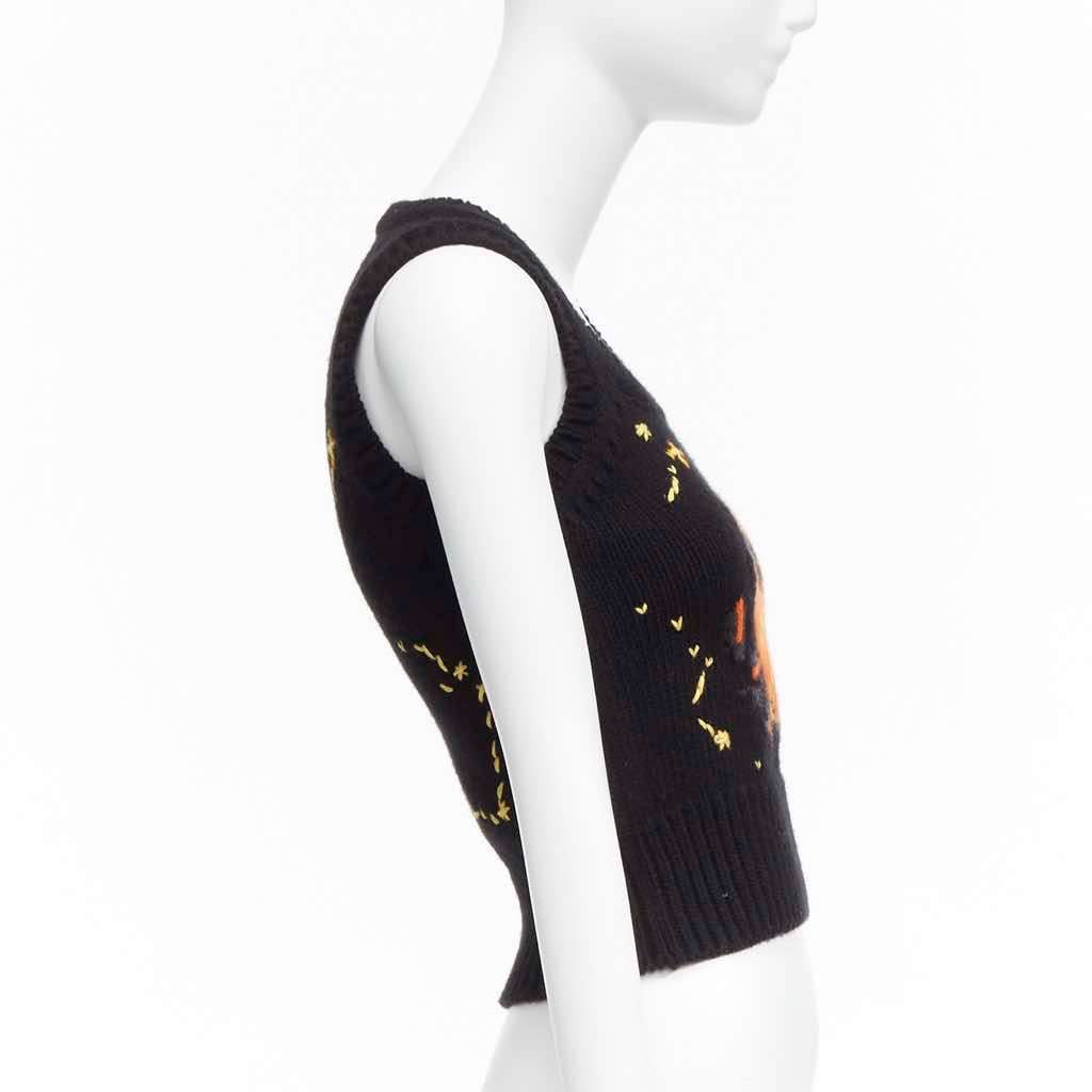 Christian Dior Zodiac Vest Black Wool Never worn - Model View