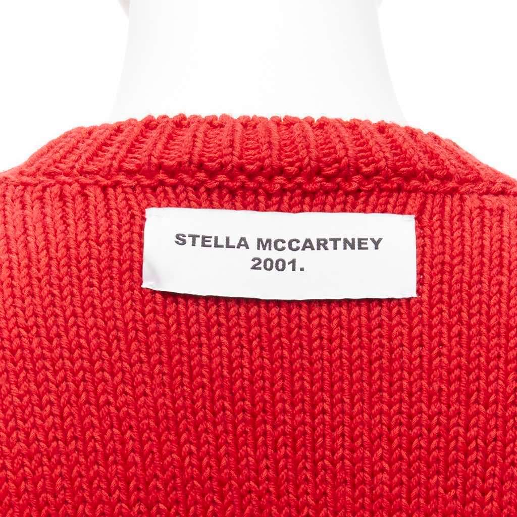 Stella McCartney Bunny Textured Sweater Red Wool Never worn - Back View