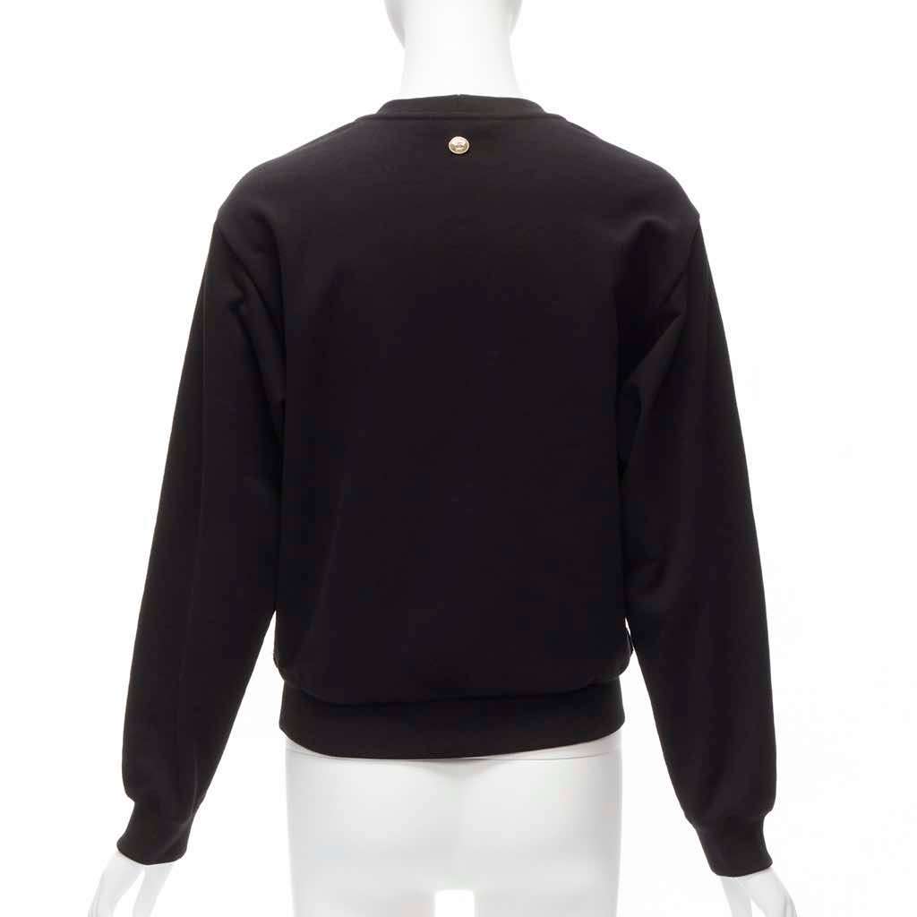 Chanel Metallic Graphic Sweater Black Cotton Never worn - Box View
