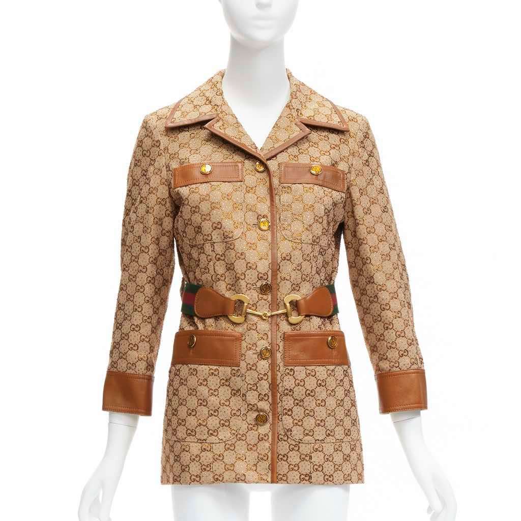 Gucci Aria Brown Cotton Very good - Front View