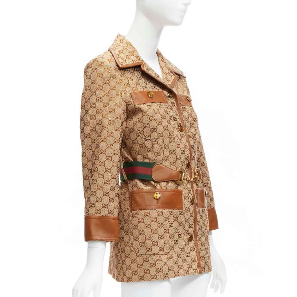 Gucci Aria Brown Cotton Very good - Model View