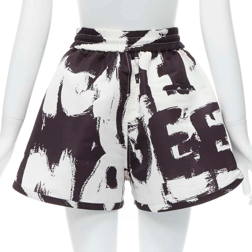 Alexander McQueen Graffiti Flared Shorts Black Very good - Box View