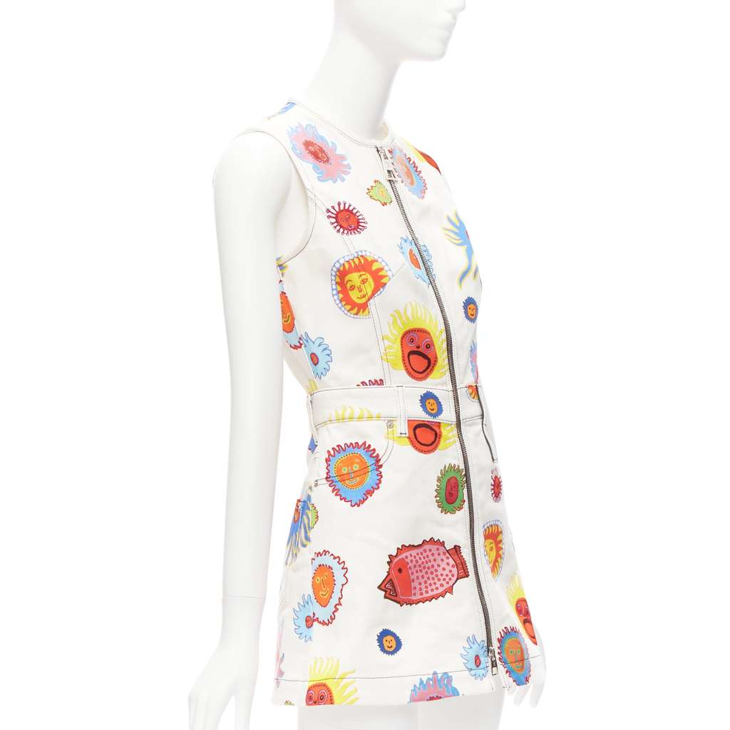 Louis Vuitton Kusama Zip Dress White Cotton Never worn - Inside View