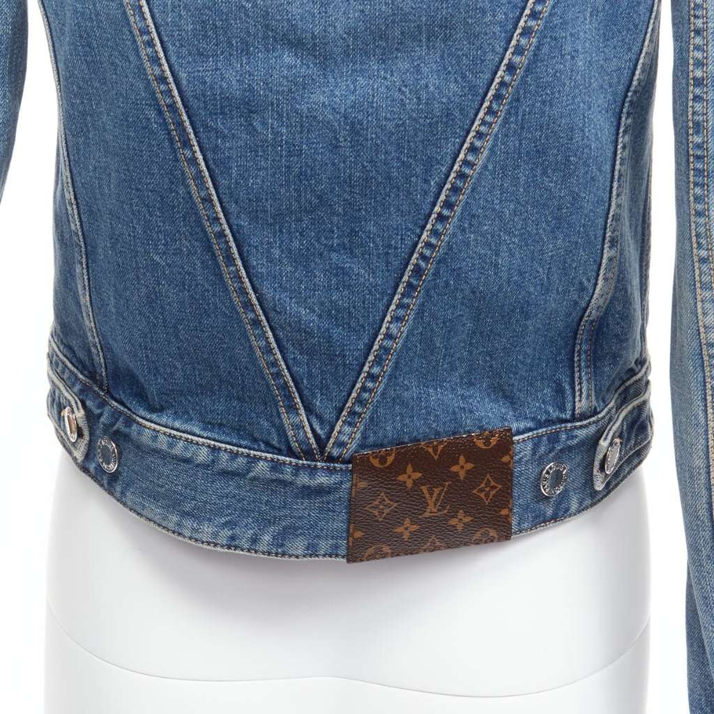 Louis Vuitton Patch Denim Jacket Blue Cotton Never worn - Back View