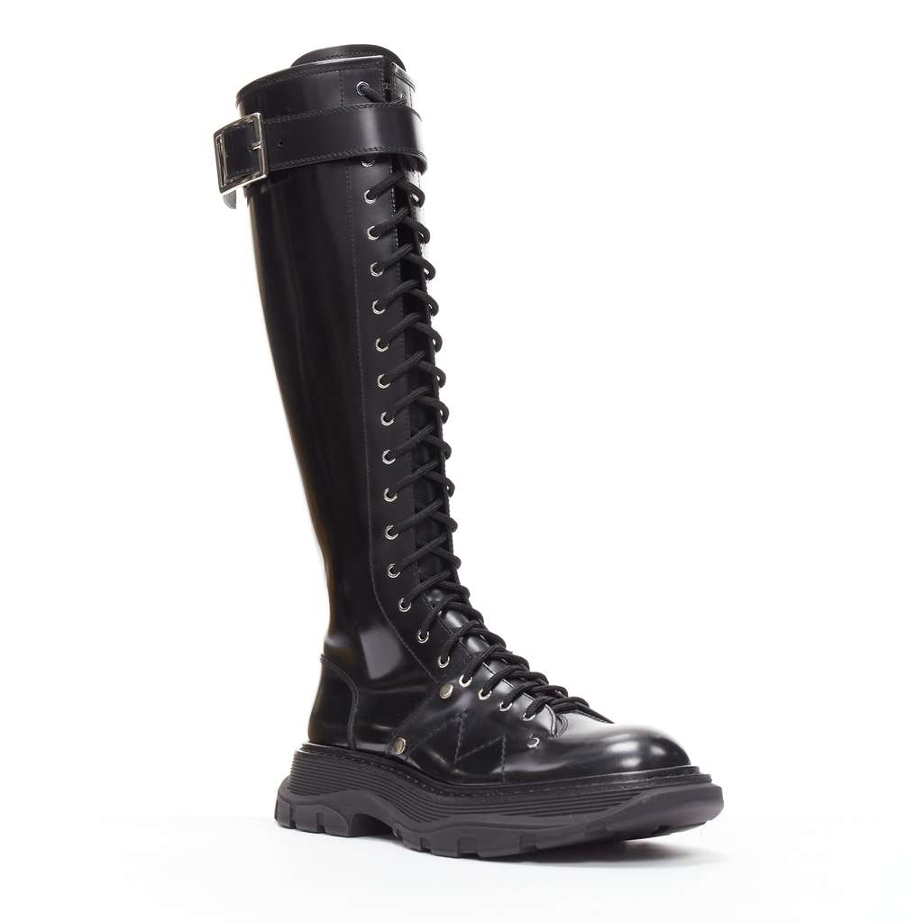 Alexander McQueen Tread Black Leather Very good - Back View