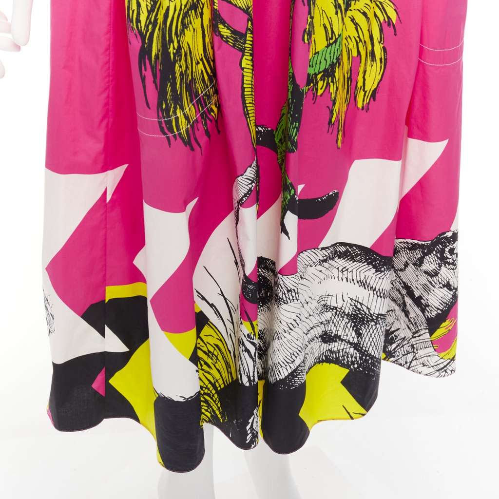 Christian Dior Tiger Graphic Skirt Pink Cotton Never worn - Back View