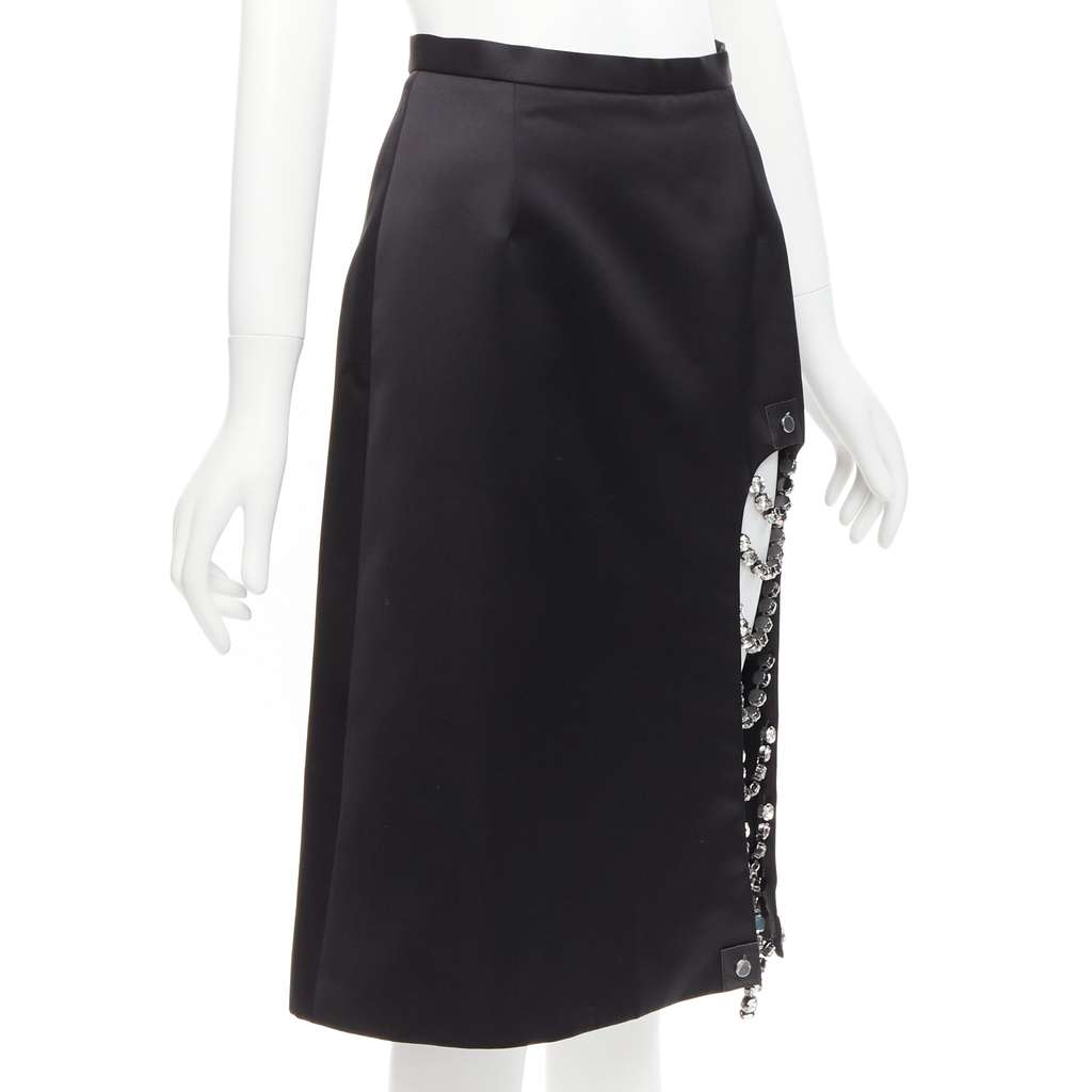 Christopher Kane Chain Slit Skirt Black Polyester Never worn - Inside View