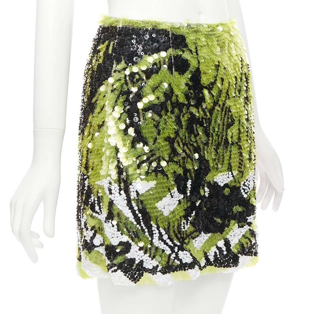 Christian Dior Lion Embellished Skirt Green Polyamide Never worn - Inside View