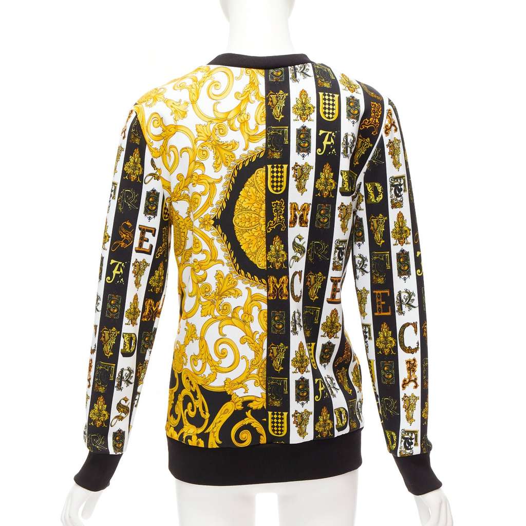 Versace Mixed Barocco Sweater Gold Cotton Very good - Back View