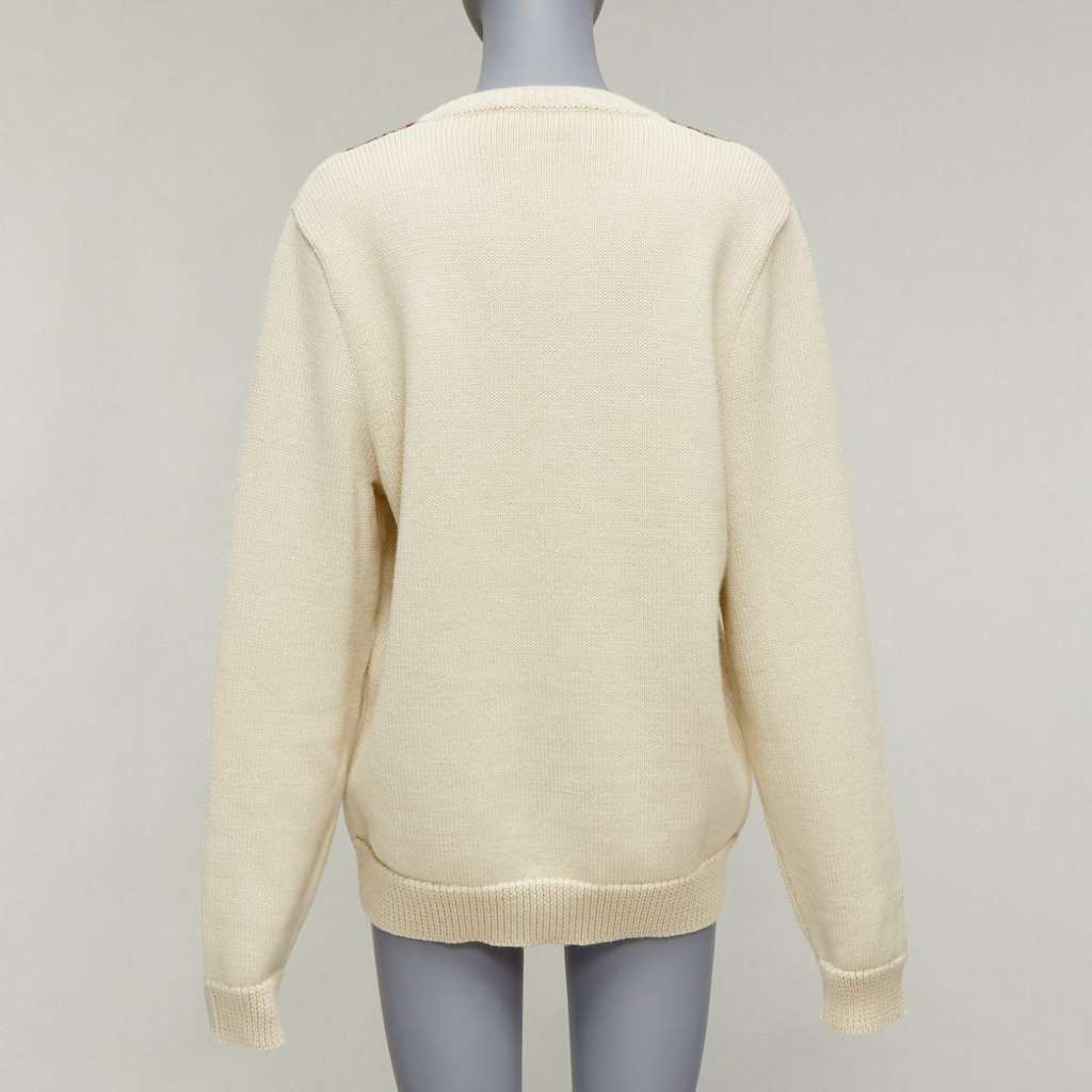 Gucci Vintage GG Sweater Beige Wool Never worn - Box View