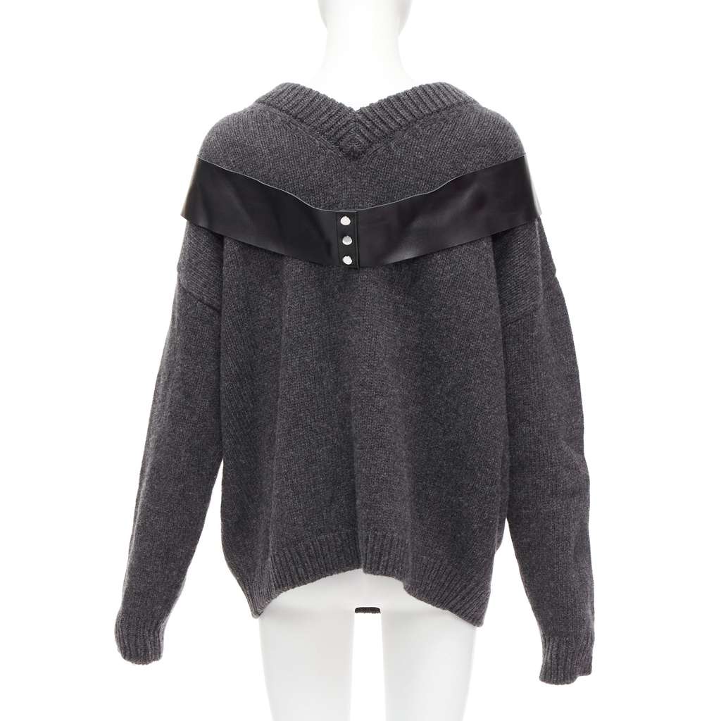 Christopher Kane Rhinestone Sweater Dress Grey Wool Never worn - Box View