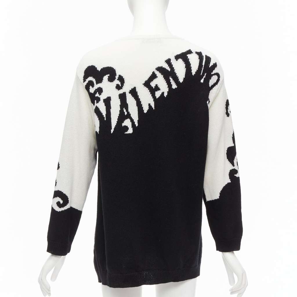 Valentino Garavani Waves Graphic Sweater Black Cashmere Never worn - Box View