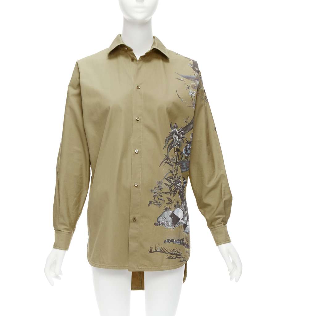 Dior Jardin Dhiver Dress Khaki Cotton Very good condition - Front View