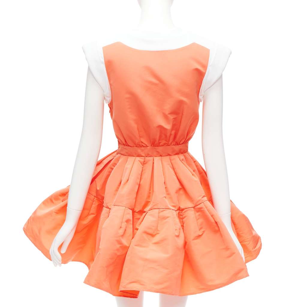 Alexander McQueen Taffeta Flared Dress Orange Polyester Never worn - Box View
