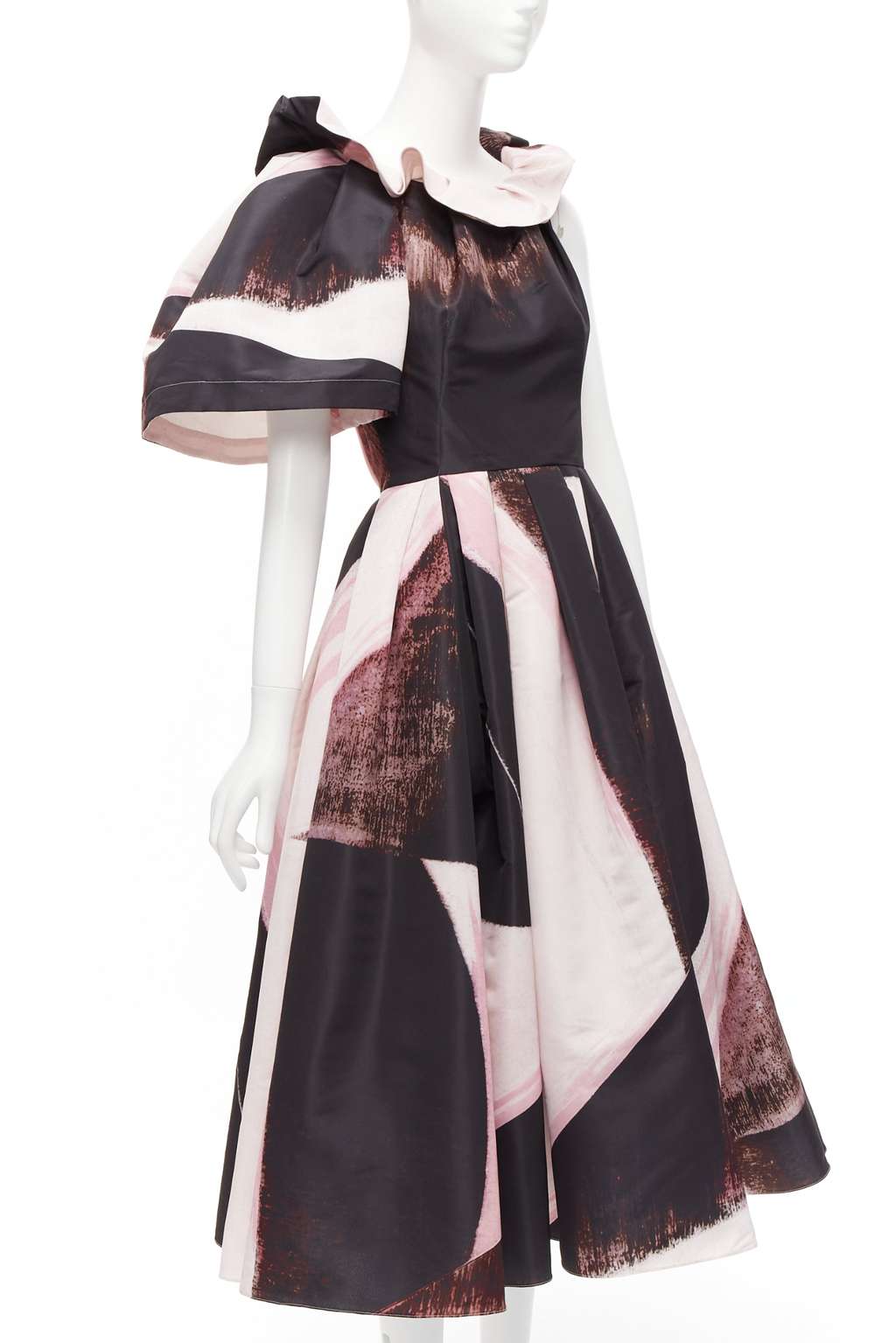Alexander McQueen Brushstroke Gown Black Polyester Never worn - Inside View