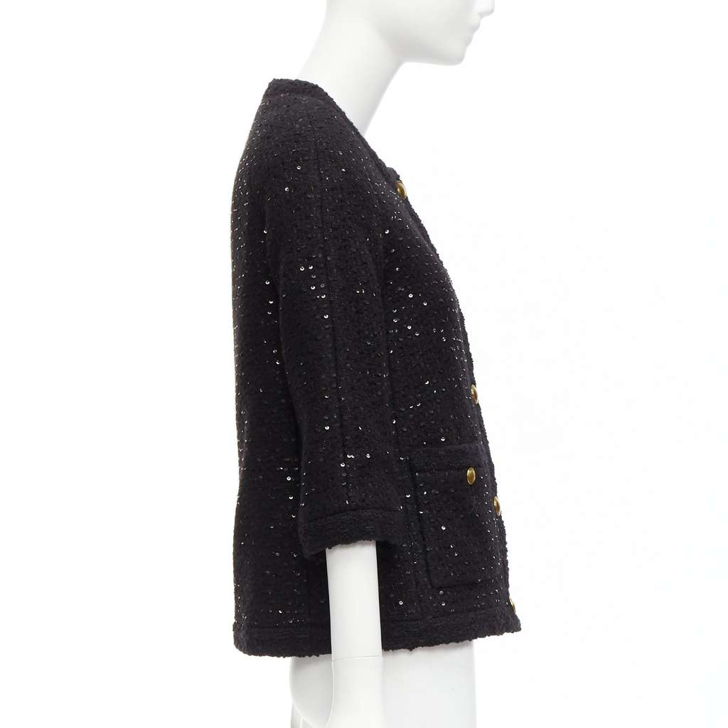 Saint Laurent Black Wool Tweed Jacket Black Wool Never worn - Box View