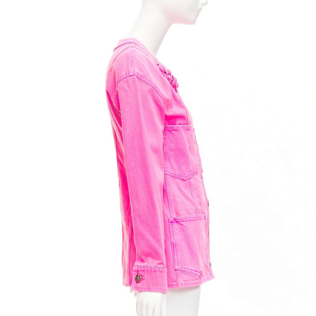 Chanel Pink Cotton Camellia Jacket Pink Cotton Very good - Box View