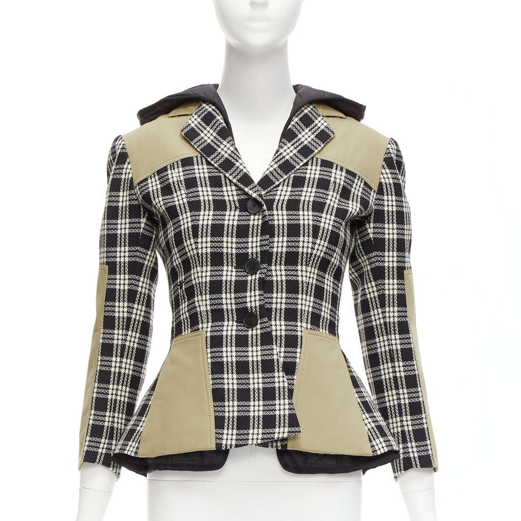 Dior Black White Wool Jacket Black Wool Never worn - Front View
