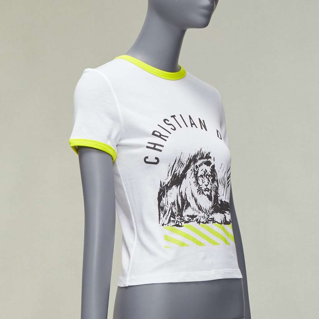 Dior Lion Graphic Tee White Cotton Never worn - Inside View